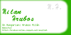 milan hrubos business card